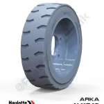 Haulotte 16x5x10 İz Bırakmayan Gri Kauçuk Dikey Bomlu Platform Tekerleği Arka