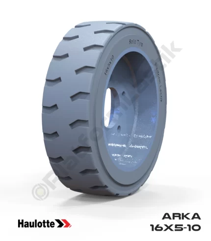 Haulotte 16x5x10 İz Bırakmayan Gri Kauçuk Dikey Bomlu Platform Tekerleği Arka