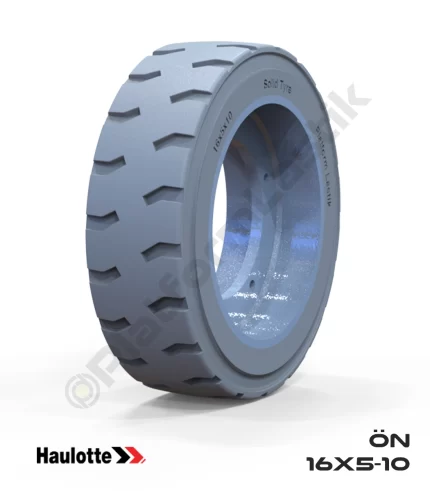 Haulotte 16x5x10 İz Bırakmayan Gri Kauçuk Dikey Bomlu Platform Tekerleği Ön