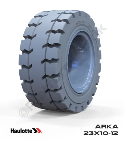 Haulotte 23x10-12 İz Bırakmayan Gri Kauçuk Eklemli Platform Tekerleği Arka