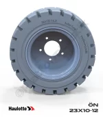 Haulotte 23x10-12 İz Bırakmayan Gri Kauçuk Eklemli Platform Tekerleği Ön