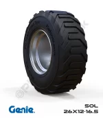 Haulotte 26x12-16.5 Siyah PU Köpük Jel Dolgu Makaslı Platform Tekerleği Sol