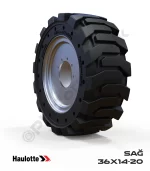 Haulotte 36x14-20 Siyah Kauçuk Eklemli Platform Tekerleği Sağ