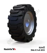 Haulotte 36x14-20 Siyah Kauçuk Eklemli Platform Tekerleği Sağ