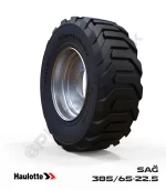 Haulotte 385/65-22.5 Siyah PU Köpük Jel Dolgu Eklemli Platform Tekerleği Sağ