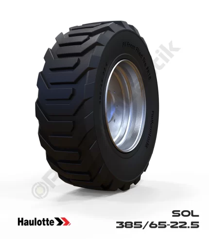 Haulotte 385/65-22.5 Siyah PU Köpük Jel Dolgu Eklemli Platform Tekerleği Sol