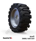 Haulotte 385/65-24 Siyah Kauçuk Eklemli Platform Tekerleği Rtj Pro Sağ