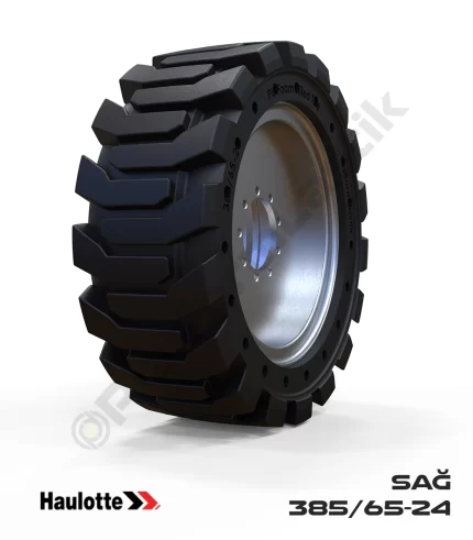 Haulotte 385/65-24 Siyah Kauçuk Eklemli Platform Tekerleği Rtj Pro Sağ