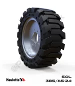 Haulotte 385/65-24 Siyah Kauçuk Eklemli Platform Tekerleği Pro Sol