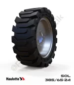 Haulotte 385/65-24 Siyah Kauçuk Eklemli Platform Tekerleği Pro Sol