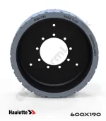 Haulotte 600x190 İz Bırakmayan Gri Kauçuk Eklemli Platform Tekerleği