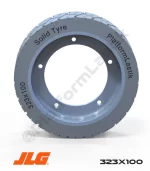 JLG 1320 ES 323x100 İz Bırakmayan Gri Kauçuk Makaslı Platform Tekerleği