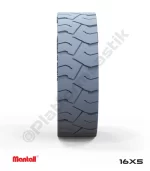 Mantall 16x5 İz Bırakmayan Gri Kauçuk Makaslı Platform Tekerleği
