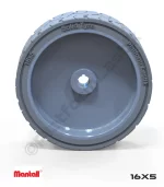 Mantall 16x5 İz Bırakmayan Gri Kauçuk Makaslı Platform Tekerleği