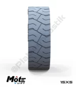 Mote Lift 15x5 İz Bırakmayan Gri Kauçuk Makaslı Platform Tekerleği