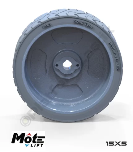 Mote Lift 15x5 İz Bırakmayan Gri Kauçuk Makaslı Platform Tekerleği