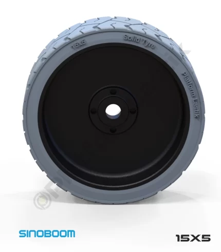 Sinoboom 15x5 İz Bırakmayan Gri Kauçuk Makaslı Platform Tekerleği