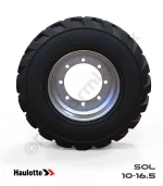 Haulotte 10-16.5 Siyah PU Köpük Jel Dolgu Makaslı Platform Tekerleği Sol