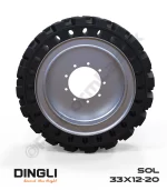 Dingli 33x12-20 Siyah Kauçuk Makaslı Platform Tekerleği Sol