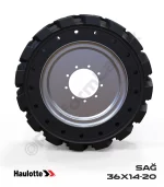 Haulotte 36x14-20 Siyah Kauçuk Eklemli Platform Tekerleği Sağ