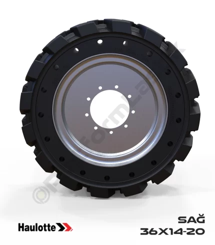 Haulotte 36x14-20 Siyah Kauçuk Eklemli Platform Tekerleği Sağ