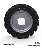 Haulotte 36x14-20 Siyah Kauçuk Eklemli Platform Tekerleği Sol