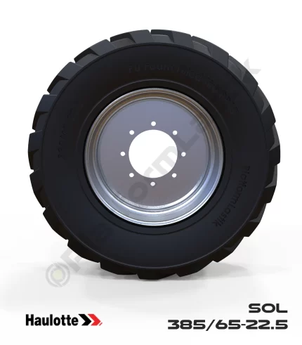 Haulotte 385/65-22.5 Siyah PU Köpük Jel Dolgu Eklemli Platform Tekerleği Sol