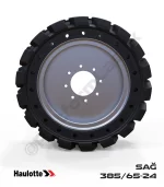 Haulotte 385/65-24 Siyah Kauçuk Eklemli Platform Tekerleği Pro Sağ