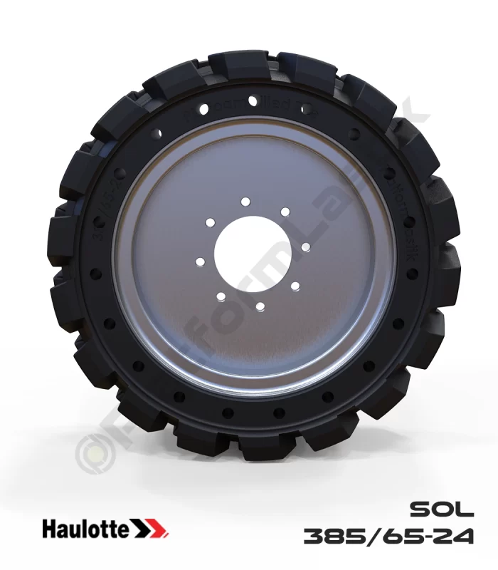 Haulotte 385/65-24 Siyah Kauçuk Eklemli Platform Tekerleği Pro Sol