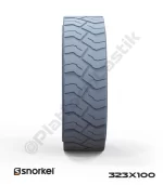 Snorkel 323x100 İz Bırakmayan Gri Kauçuk Makaslı Platform Tekerleği