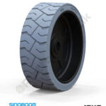 Sinoboom 15x5 İz Bırakmayan Gri Kauçuk Makaslı Platform Tekerlekleri Tekerleği