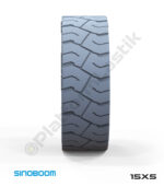 Sinoboom 15x5 İz Bırakmayan Gri Kauçuk Makaslı Platform Tekerlekleri Tekerleği