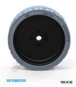 Sinoboom 15x5 İz Bırakmayan Gri Kauçuk Makaslı Platform Tekerlekleri Tekerleği