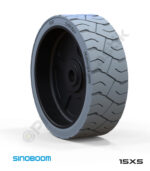 Sinoboom 15x5 İz Bırakmayan Gri Kauçuk Makaslı Platform Tekerlekleri Tekerleği