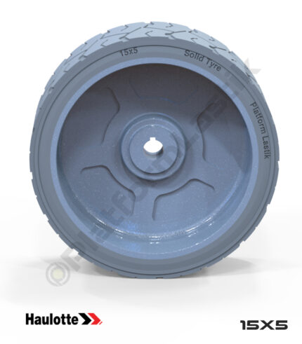 Haulotte 15x5 İz Bırakmayan Gri Kauçuk Makaslı Platform Tekerlekleri Tekerleği