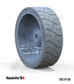 Haulotte 15x5 İz Bırakmayan Gri Kauçuk Makaslı Platform Tekerlekleri Tekerleği