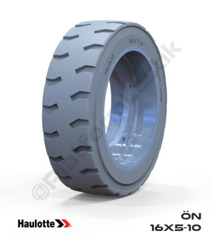 Haulotte 16x5x10 İz Bırakmayan Gri Kauçuk Dikey Bomlu Platform Tekerlekleri Tekerleği Ön