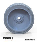 Dingli 323x100 İz Bırakmayan Gri Kauçuk Makaslı Platform Tekerlekleri Tekerleği