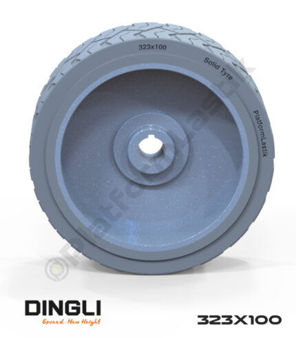 Dingli 323x100 İz Bırakmayan Gri Kauçuk Makaslı Platform Tekerlekleri Tekerleği