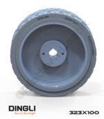Dingli 323x100 İz Bırakmayan Gri Kauçuk Makaslı Platform Tekerlekleri Tekerleği