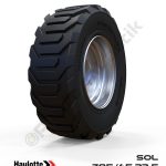 Haulotte 385/65-22.5 Siyah PU Köpük Jel Dolgu Eklemli Platform Tekerlekleri Tekerleği Sol