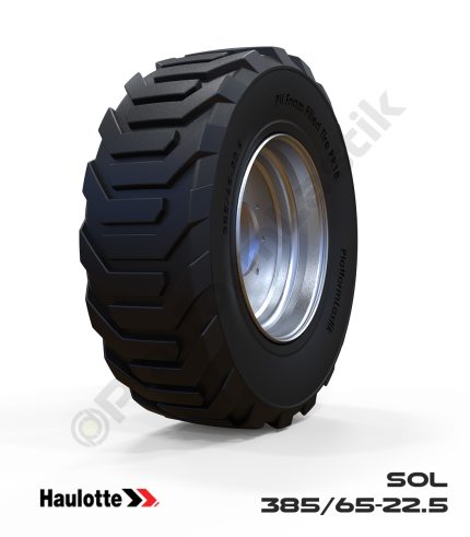 Haulotte 385/65-22.5 Siyah PU Köpük Jel Dolgu Eklemli Platform Tekerlekleri Tekerleği Sol