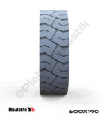 Haulotte 600x190 İz Bırakmayan Gri Kauçuk Eklemli Platform Tekerlekleri Tekerleği