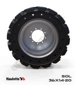 Haulotte 36x14-20 Siyah Kauçuk Eklemli Platform Tekerlekleri Tekerleği Sol