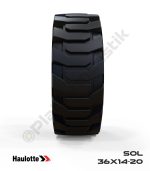 Haulotte 36x14-20 Siyah Kauçuk Eklemli Platform Tekerlekleri Tekerleği Sol