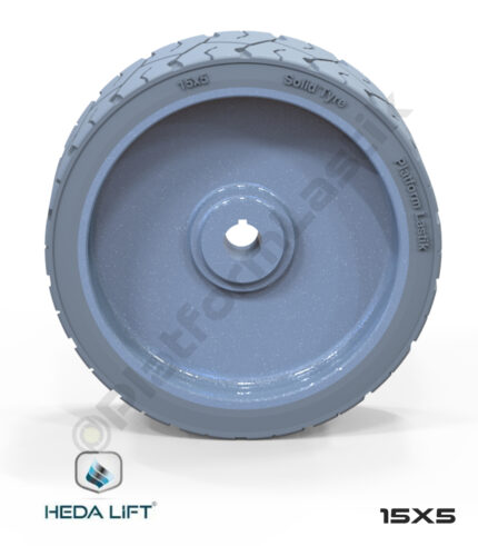 Heda Lift 15x5 İz Bırakmayan Gri Kauçuk Makaslı Platform Tekerlekleri Tekerleği
