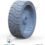 Heda Lift 15x5 İz Bırakmayan Gri Kauçuk Makaslı Platform Tekerlekleri Tekerleği