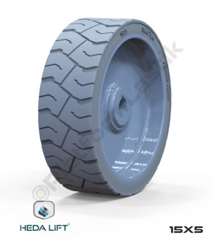 Heda Lift 15x5 İz Bırakmayan Gri Kauçuk Makaslı Platform Tekerlekleri Tekerleği