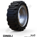 Dingli 33x12-20 Siyah Kauçuk Makaslı Platform Tekerlekleri Tekerleği Sağ