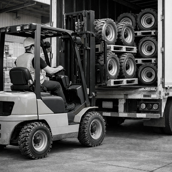 dizel makası platform tekerleği